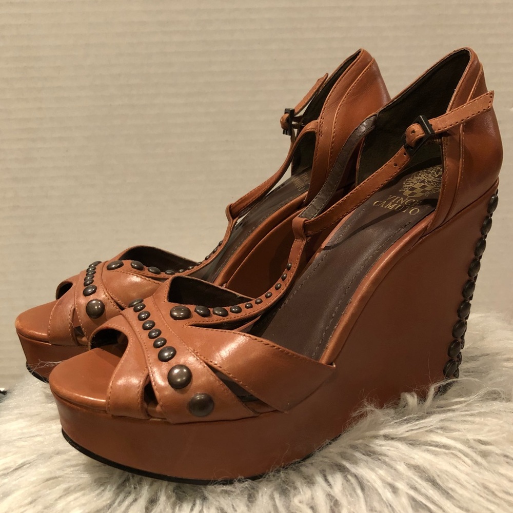 Vince Camuto Simonas Studded Wedges  - sz. 9.5